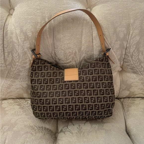 FENDI ZUCCA CANVAS SHOULDER BAG - Picture 2 of 9